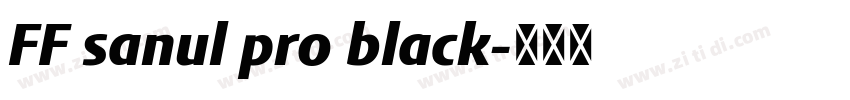 FF sanul pro black字体转换